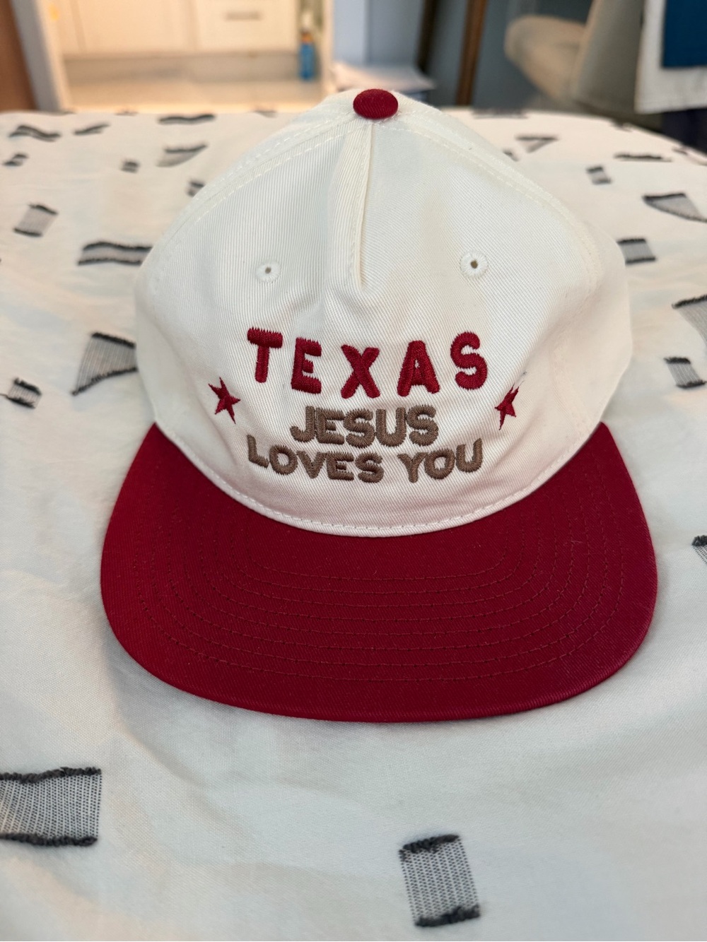 Forrest Frank ‘Texas Jesus Loves You' Baseball Cap - White & Red